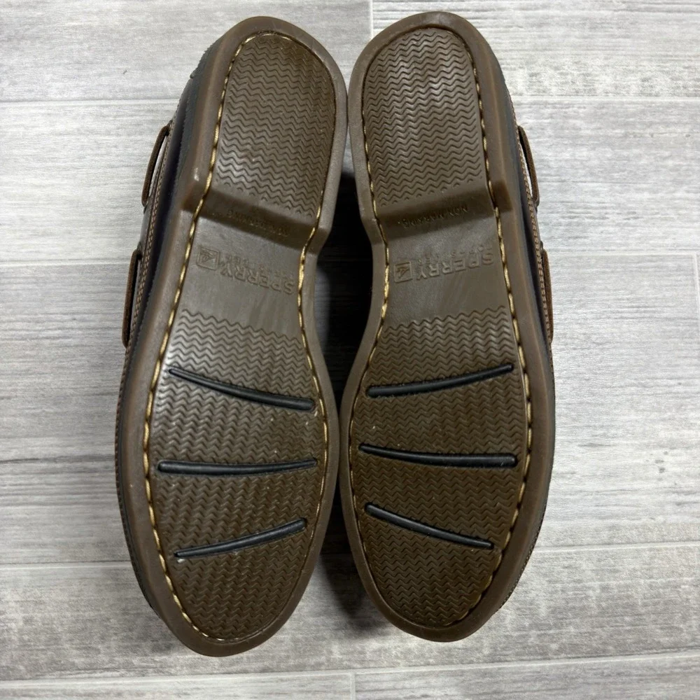 Sperry Men's Mako 2-Eye Canoe Moc Boat Shoes, Amaretto Men's Size 11 MSRP $130